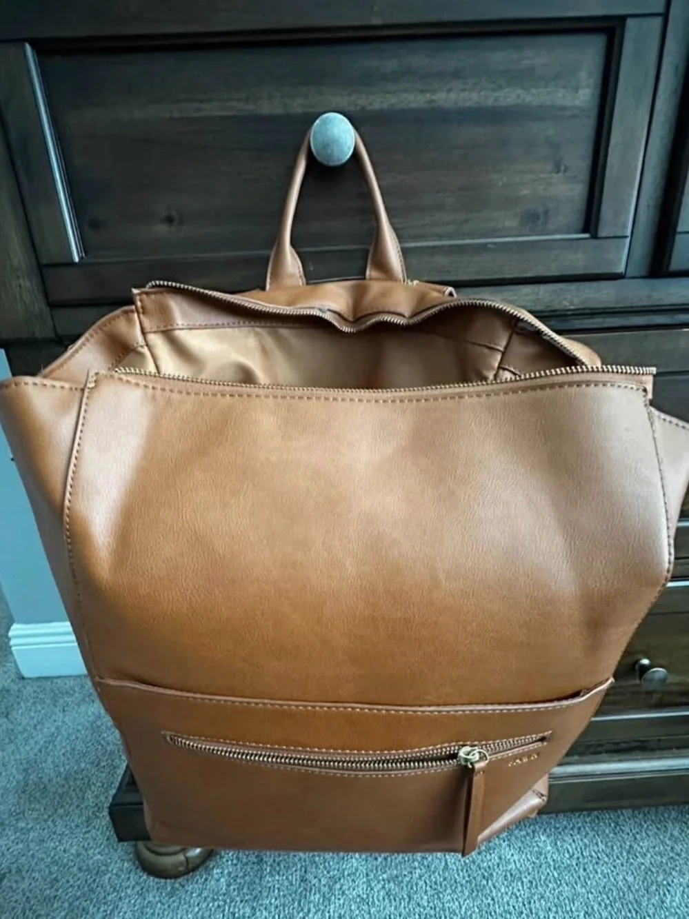 Fawn Design Savvy Tan Leather Kids Backpack